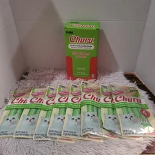 Churu Lickable Purée Natural Cat Treats Chicken with Scallop Recipe, 32 Tubes