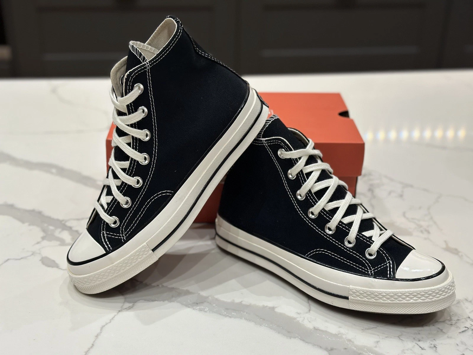 Converse Chuck 70 Hi scarpe da ginnastica unisex nere A10354C UK 6 nuove con scatola