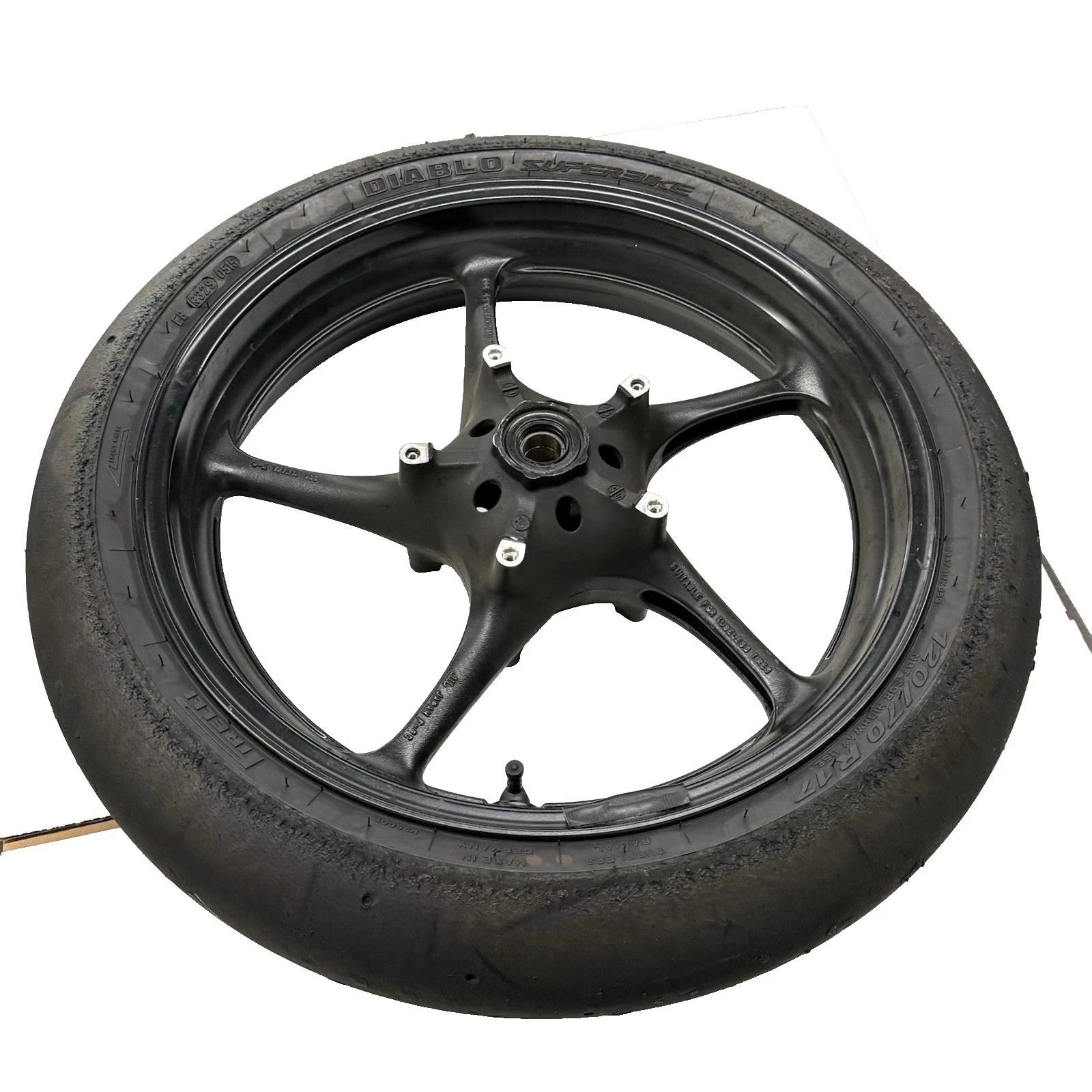 2008-2016 YAMAHA YZF R6 Front Rad Felge Schwarz Track Reifen DUNLOP