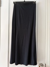 Womens Black Long Maxi Pull On Elastic Waistband Skirt XS NWOT