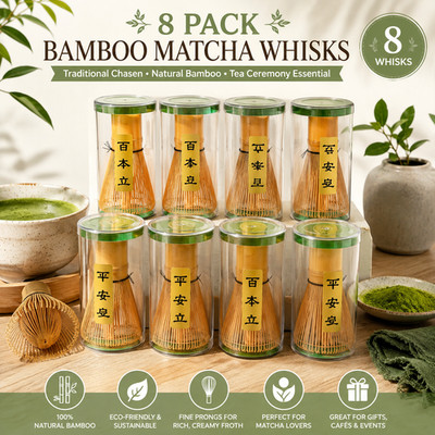 8 Pack Bamboo Matcha Whisks Chasen Japanese Tea Whisk Traditional Matcha Tools
