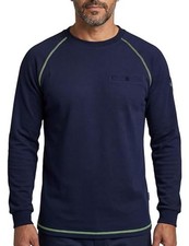 FR Shirts for Men Lightweight Fire Resistant Long Sleeve Welding Medium Navy