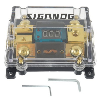 Car Audio Digital LED Voltage Display, ANL Fuse Holder Distribution Block 1 i...