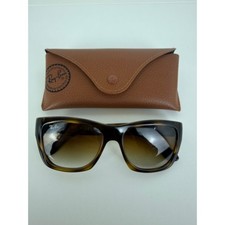 NWOT Ray-Ban RB4194 Polished Light Havana/Brown Rectangle Sunglasses 53-17-140