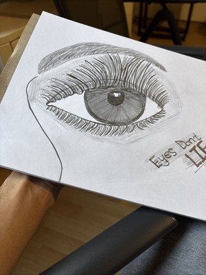 Handgezeichnete Augen Zeichnung A4    Eyes Don t Lie    Original Bleistift Kunst
