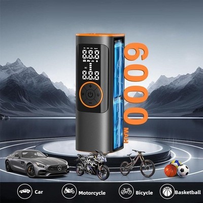   Wireless Tire Inflator with Pressure Gauge - 150 PSI Fast Inflation Car/Moto
