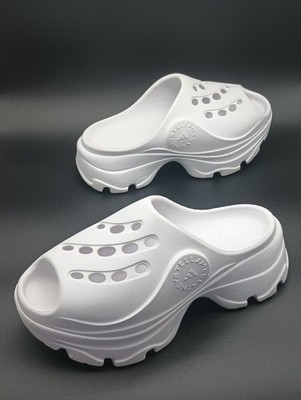 Adidas by Stella McCartney ASMC Womens Chunky Platform Clog Sandals Size 7 White