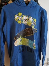 Hoodie Mit Kapuze, Dunkelblau, Mit Skateraufdruck, Gr.158/164