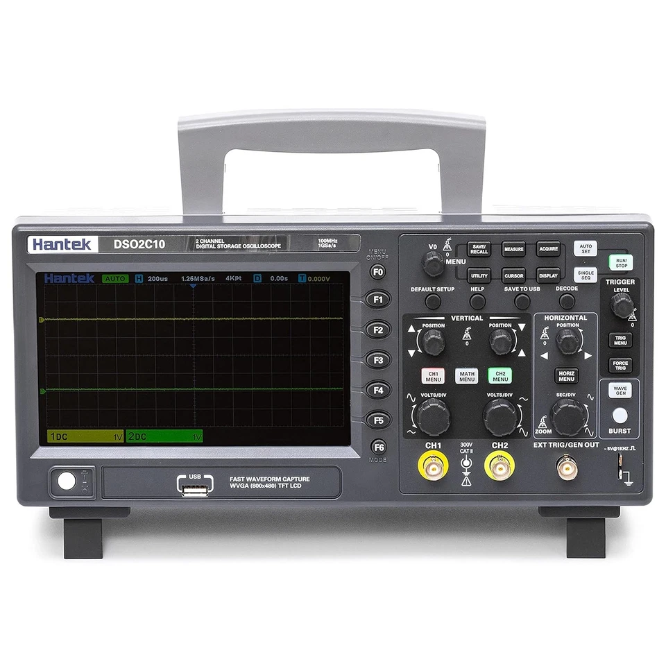 Hantek DSO2C10 Digital Storage Oscilloscope 100MHz Bandwidth 2CH 1GSa/s 8M - Image 4 of 4