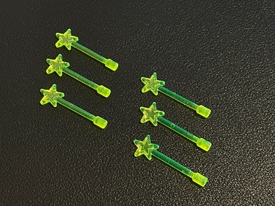 LEGO 6124 Zauberstab Minifig Zubehör Ritter Castle Burg 6 Stück trans neon grün