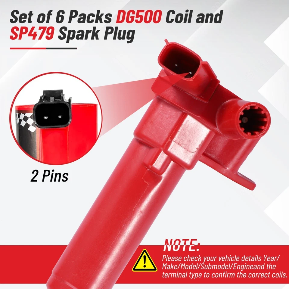 Cable de enchufe de bobina de encendido de alto rendimiento para Ford F150 F250 F350 2010-2017 6,2 L Foto 3 de 4