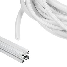 9m 8mm 20er Aluprofil-Schlitzeinsatz f&uuml;r Serie, grau-wei&szlig;