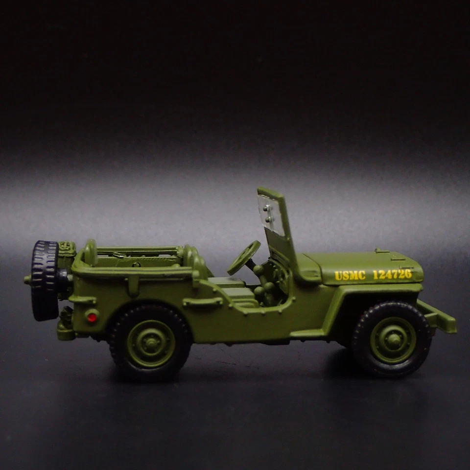 WWII WILLYS MB Jeep Esercito Militare Nativo 1:64 Diorama Scala Modellino Auto - Immagine 3 di 4