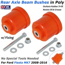 For Ford Fiesta MK7 EcoBoost ST+ Rear Axle Beam Bushes Polyurethane Fixing 08-16