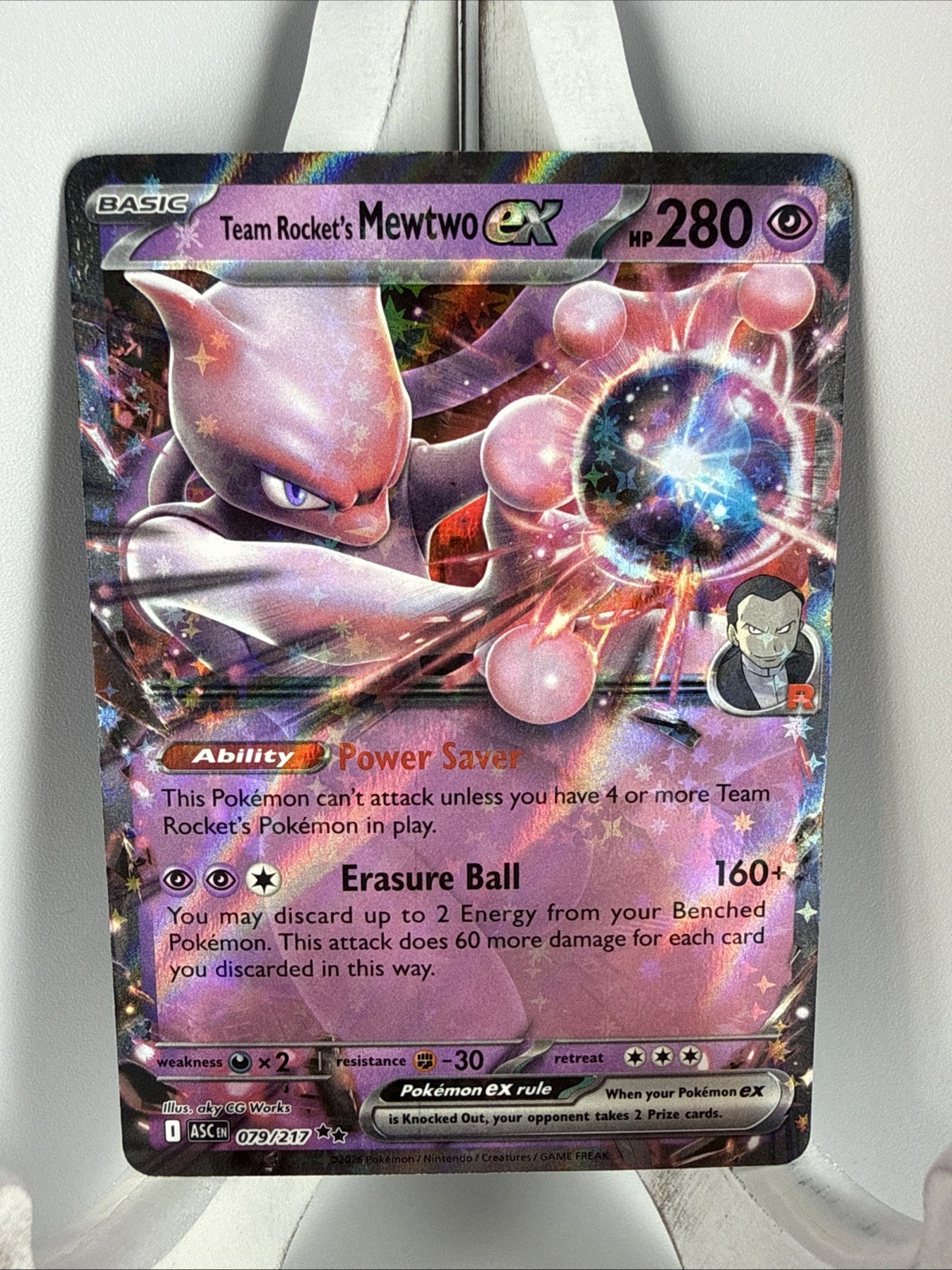Team Rocket's Mewtwo ex 079/217 Me: Ascended Heroes Holo