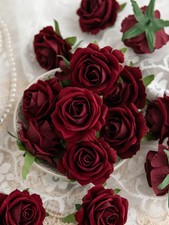 5 15 25 Pcs Artificial  Rose Flower Heads Fake Roses Valentine's Day gift