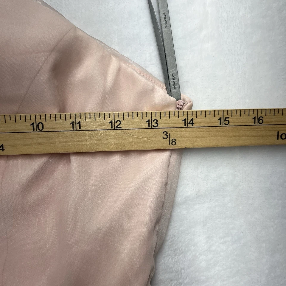 Vestido de Dama de Honor Blanco Vera Wang Para Mujer’s 2 Rosa Pálido Floral ASI Chismes Niña LEER Foto 2 de 4