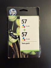 HP 57 Tri-Color Ink Cartridge Twin Pack Genuine OEM Sealed NOS Exp 2012