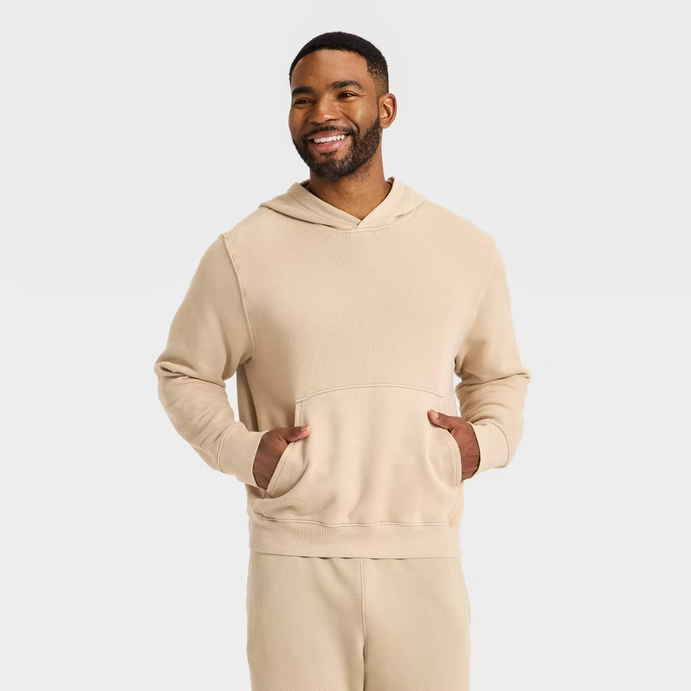 Mens French Terry Pullover Hoodie - All In Motion Sand XL 2590₽