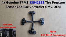 4x Genuine Tpms 13542523 Tire Pressure Sensor Cadillac Chevrolet Gmc 4x Genuine Tpms 13542523 Tire Pressure Sensor Cadillac Chevrolet Gmc