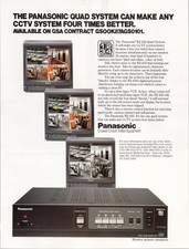 Panasonic WJ-450 Quad System Vintage 1980s CCTV Video Magazine Ad Print