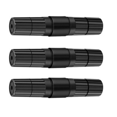 New Black 3x RJ45 Outdoor Shielded Network Ethernet Cable Extender Coupler