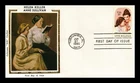US COVER HELEN KELLER AND ANNE SULLIVAN FIRST DAY ISSUE COLORANO SILK CACHET