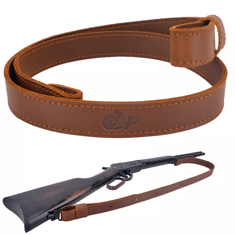 Buffalo Leather Rifle Sling Shotgun Sling Brown Adjust