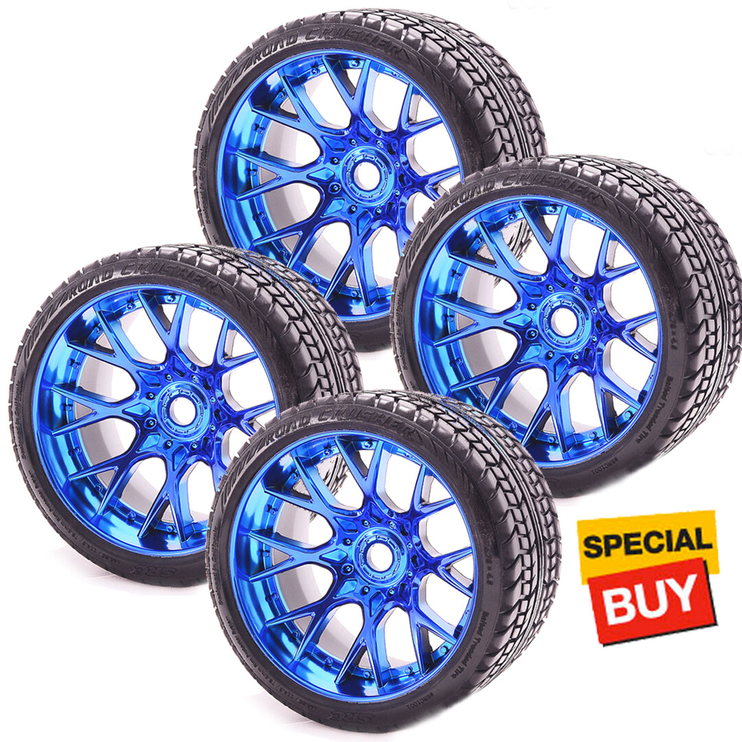 Sweep Racing SRC Monster Truck Road Crusher Belted Tire Blue