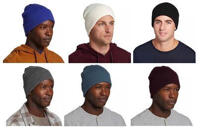 NWT Alpine Design Men's Soft Knit Beanie Winter Hat One Size Colors Black 4HL366