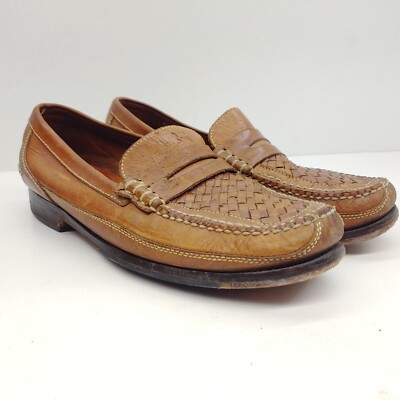 Bostonian Woven Moc Toe Loafers Shoes Mens Size 12 M Brown  display picture 2