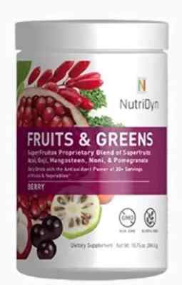 NutriDyn Fruits & Greens Berry Flavor 10.75 oz/304.8 Grams-EXP 12/2026