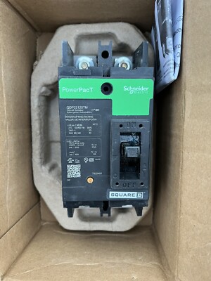 QDP22125TM Square D 125 Amp 240V 2 Pole Bolt On Circuit Breaker New In Box