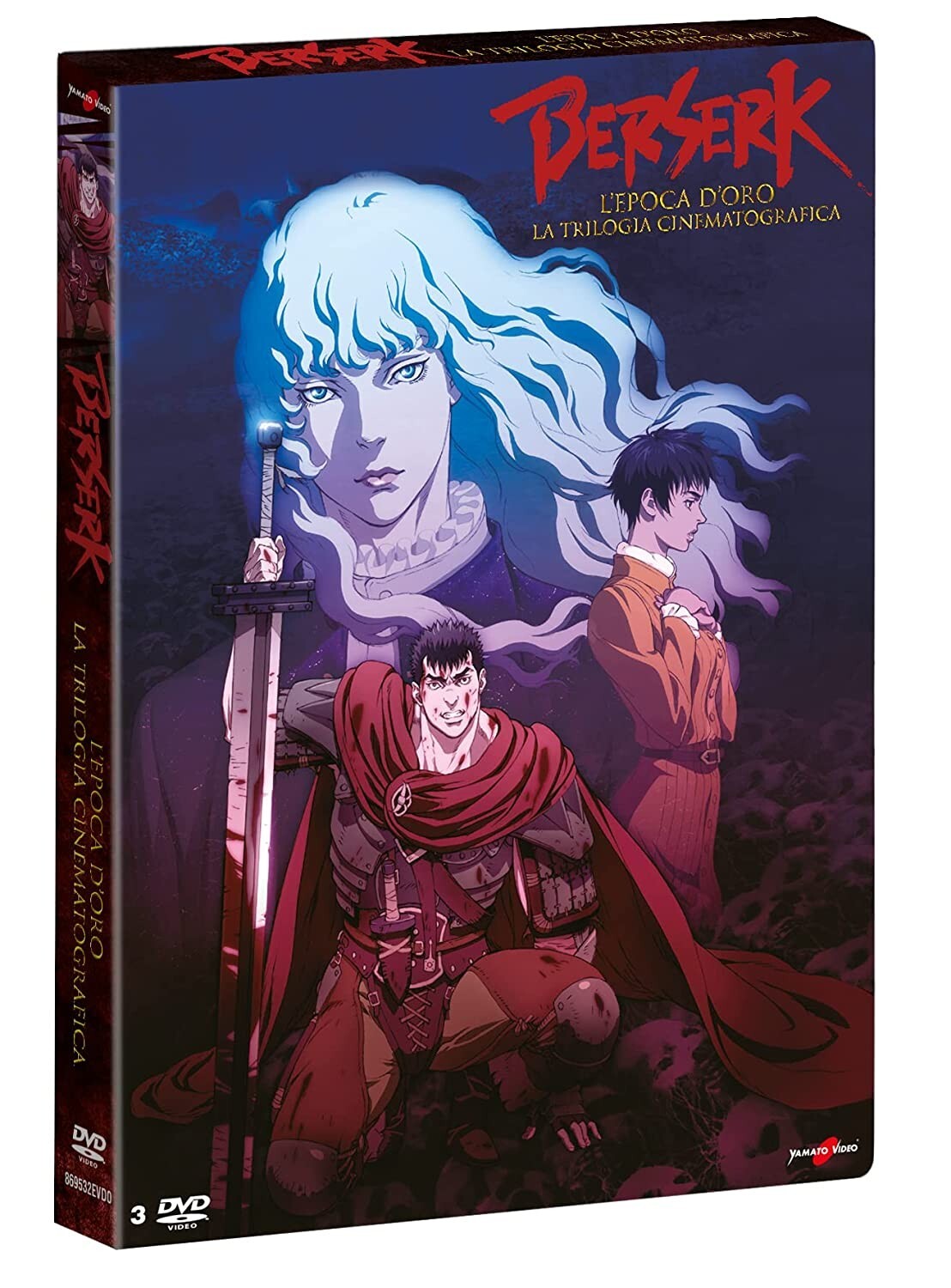 3 Dvd BERSERK - L'EPOCA D'ORO - LA TRILOGIA anime japan nuovo sigillato LTD
