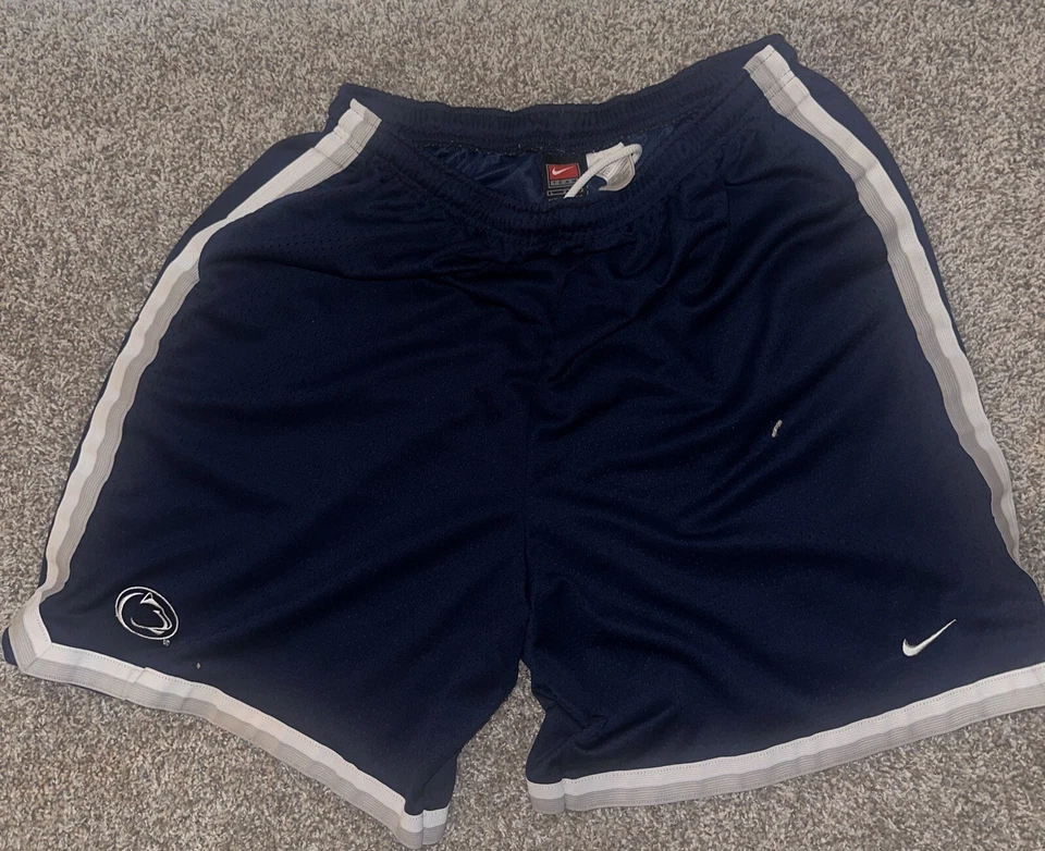 Vintage Nike Team Shorts Adult Large  Basketball Penn State Blue 90’s Y2K - Image 2 of 4