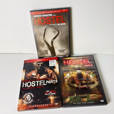 Hostel 1, 2, 3~DVD Movies~Horror~Evil~Terror~Quentin Tarantino~Unrated~Pre-Owned