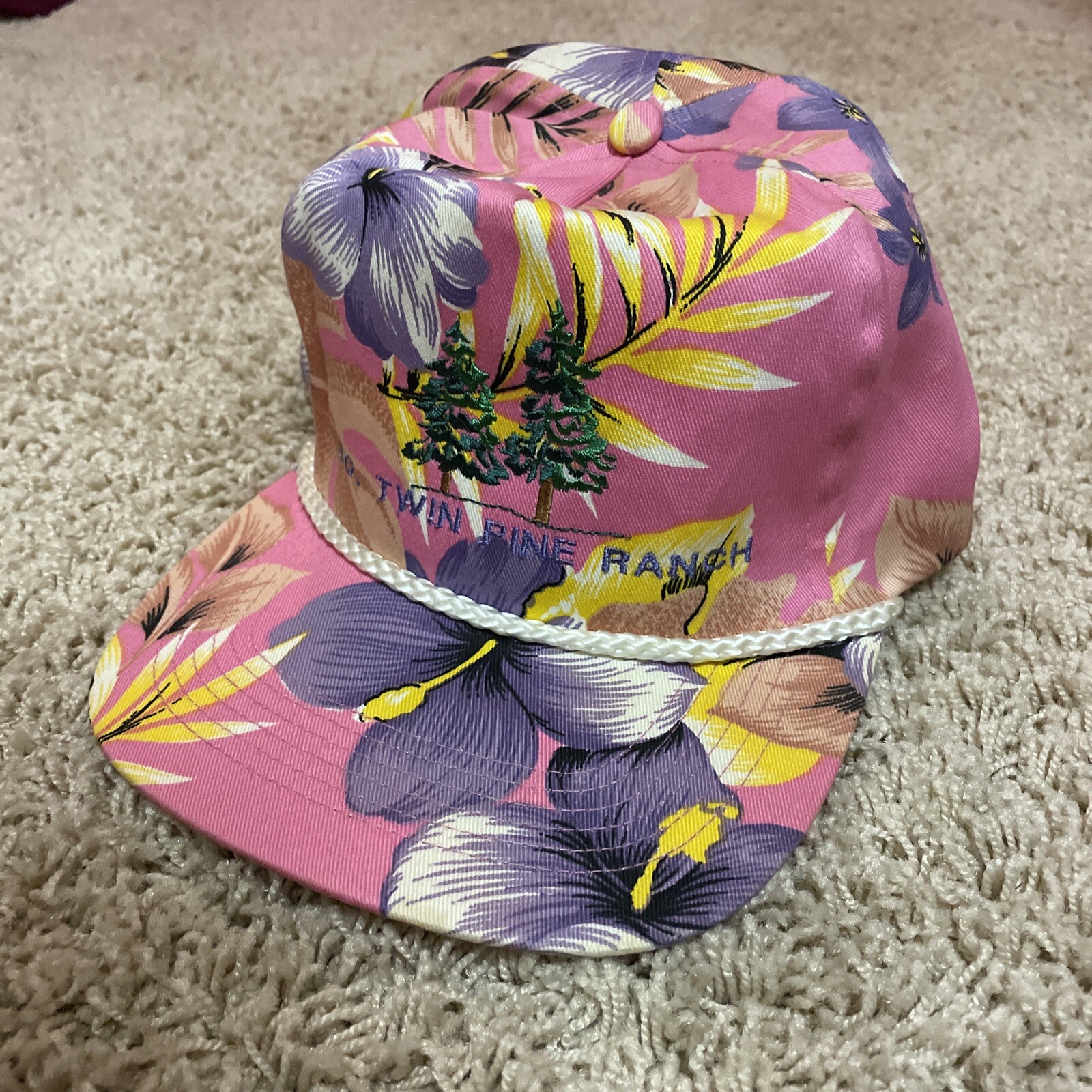 So. Twin Pine Ranch Vintage Trucker Hat Floral Print … Gem