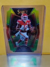 2021 Select Derrick Gore Premier Level #184 Green & Yellow Prizm Die-Cut Chiefs