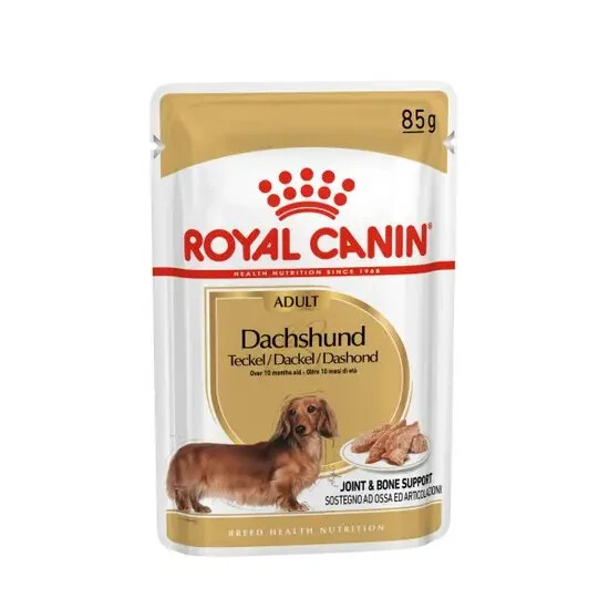 ROYAL CANIN Dog Food Adult Dachshund  Loaf in Sauce 12 x 85g Pouches
