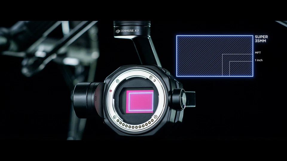 DJI Zenmuse X7 Camera and 3-Axis Gimbal for Inspire 2. 6K Video 24MP Photo  - Image 4 of 4