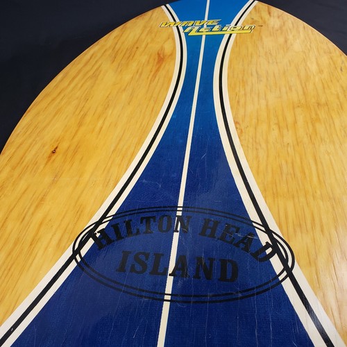 Vintage Wood Wave ActIon Skimboard Boogie Board Hilton Head Island