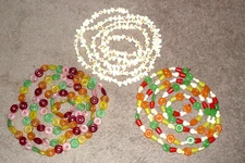 VINTAGE LOT CHRISTMAS BLOW MOLD PLASTIC CANDY GARLAND LIFESAVER GUMDROP POPCORN