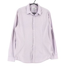CALVIN KLEIN Shirt Casual Formal Check Slim Fit Men Size M