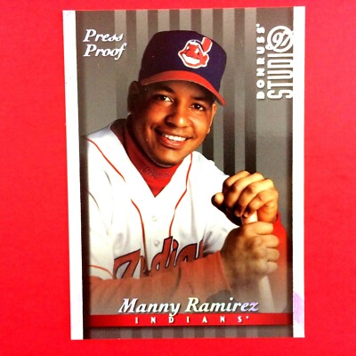 Manny Ramirez 1997 Donruss Studio Silver Press Proof #32 Cleveland Indians MLB