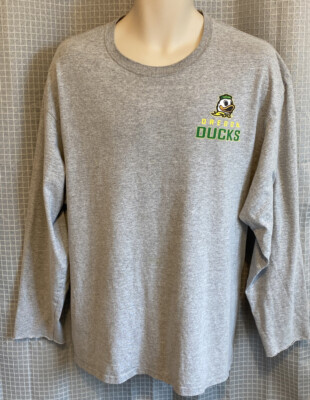 UNIVERSITY OF OREGON DUCKS LONG SLV GRAY T-SHIRT XL. GUC.       OB