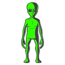 ALIEN Full Body Sticker Decal UFO Space Extra Terrestrial Head Vinyl Car Bumper