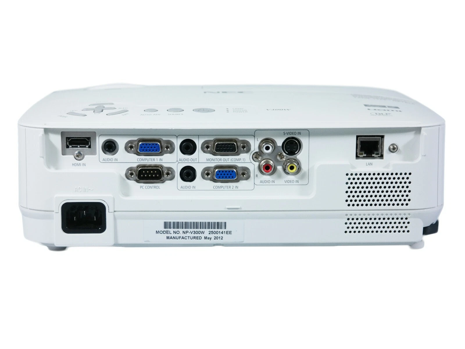 NEC V300W DLP WXGA Projector 3000 ANSI 1080i HD PC 3D Ready
