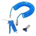 Air Duster Blow Gun & 5m Flexi Recoil Hose Dust Cleaning Blower Nozzle Lorry blu