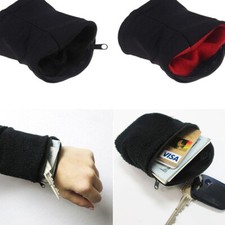 POLSINO BRACCIALE UOMO DONNA TASCA SEGRETA PORTA MONETE CARTA CHIAVI AUTO