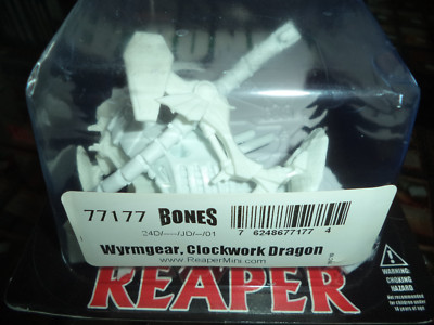 Reaper Miniatures Temple Dragon #77503 - Unpainted D&D RPG Bones Plastic Miniature - View #2